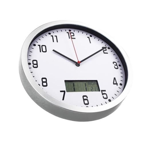 Levemolo 10 Inch Quartz Wall Clock with Thermometer Hygrometer Battery-Operated Perfect for Home Office and Outdoor