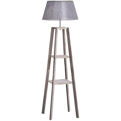 HOMCOM Lampadaire design avec étagères Cover