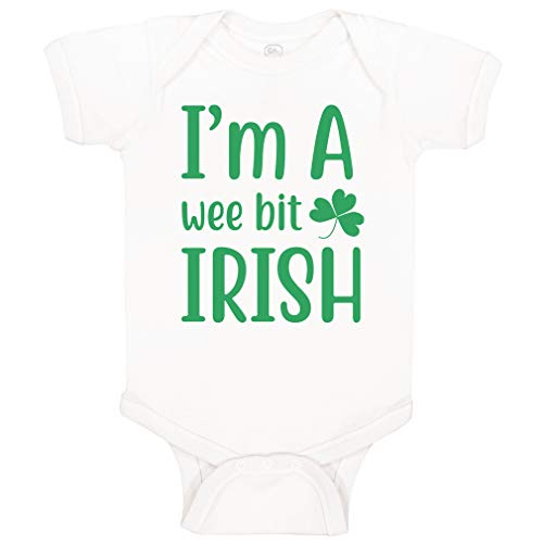 Image of Cute Rascals Custom Baby Bodysuit I Am A Wee Bit Irish St Patrick's St Patty Irish Ireland Cotton