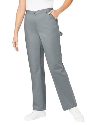 Woman Within Plus Size Womens Plus-Size Denim Carpenter Pants