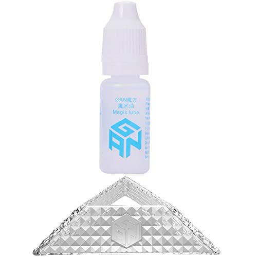 CuberShop GAN Lube and GAN Speed Cube Stand Set (Magic Lube 10mL), Professional Lubrication for Speed Cubing, GAN Speed Cube Tripod (Diamond Display Stand), Speed Cube Lubricant and Cube Base