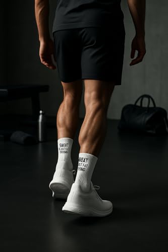 Cotton Crew Socks for Running Athletic Gym, Unisex & Women, Fun Inspirational Gift2