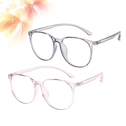 Óculos de bloqueio de luz azul KESYOO, 2 peças, óculos de luz antiazul, armação redonda, óculos de p