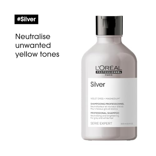 L’Oréal Professionnel | Shampoo, For Grey, White or Light Blonde Hair, Serie Expert Silver