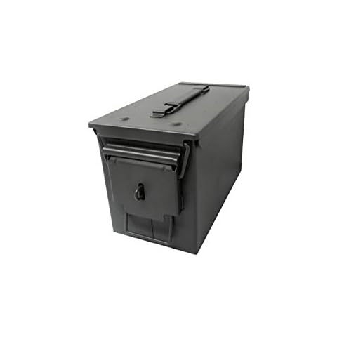 Modern Warrior 11.8" All Metal 50 Caliber Ammo Can with Installed Locking Hardware (Green) Cover
