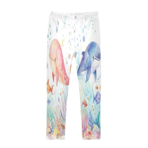 Toddler Girls Leggings Printed Yoga Pants Leggings Two Dolphin for Kids