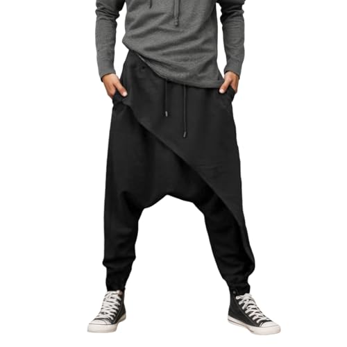 Pantalon de jogging japonais ample et noir pour le quotidien streetwear homme