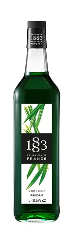 Image of 1883 Pandan Syrup for Drinks, Made in France, 1 Liter Plastic Bottle