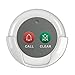 SYNLETT Wireless Call Buttons for Wireless Call System with Clear Function Caregiver Pager for Clinic Restaurant Nursing Home Customer Facilities 2 PCS White