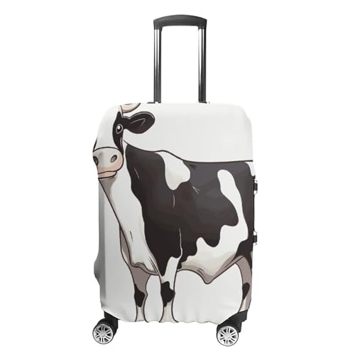 Dairy Cow Luggage Cover, Washable Elastic Suitcase Cover Protector Fit 18-32 Inch Luggage