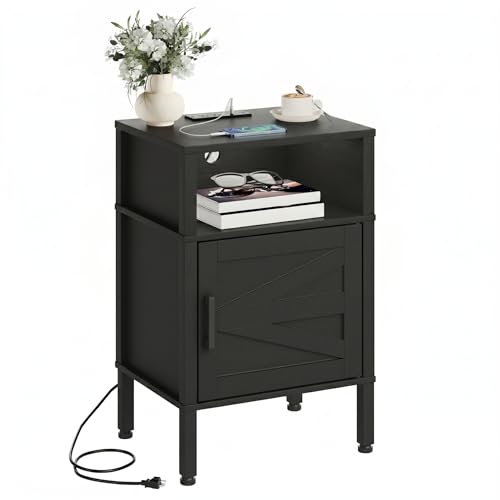 VAFEKOL Nightstand with Charging