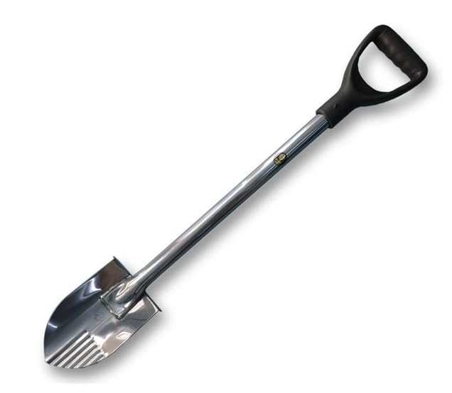 Pala Vanga in Acciaio Black Ada Multiuso, Acciaio Inossidabile, Lama Scarificatore, Ideale per Metal Detector, Camping, Giardino e Neve, Cerca Metalli Oro Argento, Lunghezza 83 CM