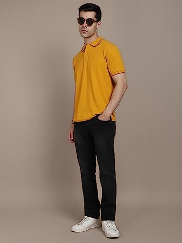 Image of Dennis Lingo Men's Regular Fit Solid Polo Cotton T-Shirt
