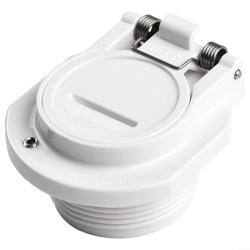 Accesorio de pared de piscina de seguridad con bloqueo de vacío compatible con limpiadores de succión W400BWHP GW9530, pieza de repuesto para alivio de presión, blanco