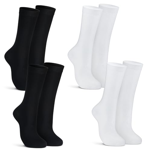 Image of 4 Pairs Silk Liner Socks Ultra-lightweight Hiking Liners Calf Sweat Absorption Socks for Adult