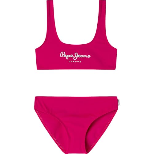 Pepe Jeans Conjunto de Bikini Pepe SC para niña, Rosa (Fucsia), 14 años