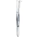 Iris Tissue Forcep, 1x2 Teeth, Straight, 10 cm/4