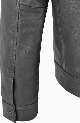 Mens Trucker Leather Jacket Vintage Genuine Lambskin Leather Jacket Men Shirt Style Man Leather Jacket 6