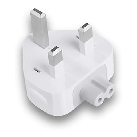 UK 3-Pin Plug Duckhead Power Adapter with FUSE compatible with MacBook iPhone iPod Charger, MagSafe and MagSafe 2 AC Power Adapter Cover