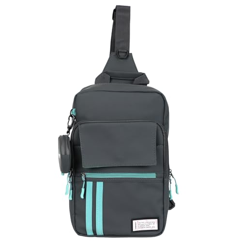 FIREFIRST x Hatsune Miku Crossbody Sling Bag Waterproof Anime Chest Bag with Mini Pouch Multi-Pocket for Commute School & Travel