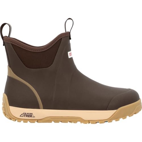 Image of XTRATUF 6 inch Men's Ice Fleece Lined Ankle Deck Boot - 100% Waterproof Rubber Footwear for Snow & Rain - Faux Shearling Lining - Slip-Resistant Outsole