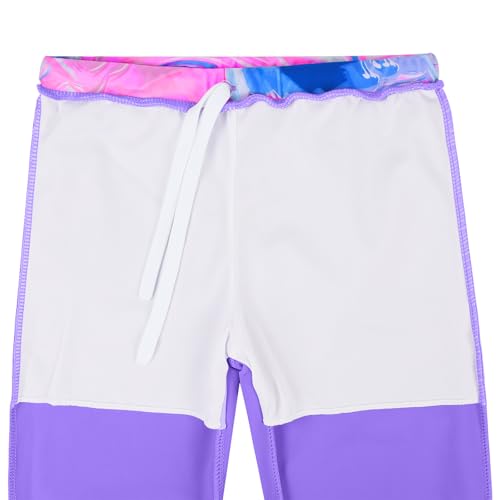 Image of TFJH E Girls Long Sleeve Swimsuits Skirt 2-Pieces Rash Guard Set Sun Protection UV 50+