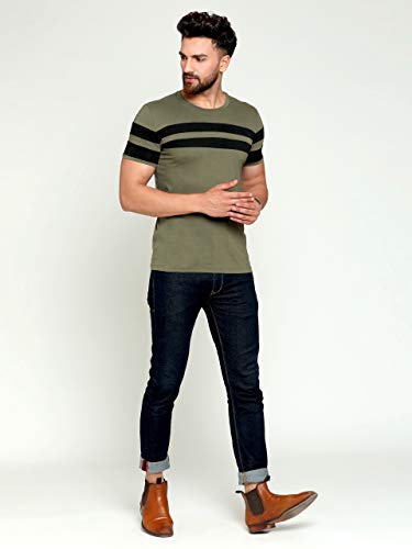Image of AUSK T-Shirt for Mens Double Stripes on Chest