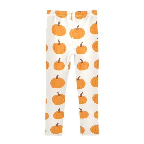 Pumpkin Girls Leggings,Workout Leggings for Girls Toddler Athletic Legging Size for 3-10T2