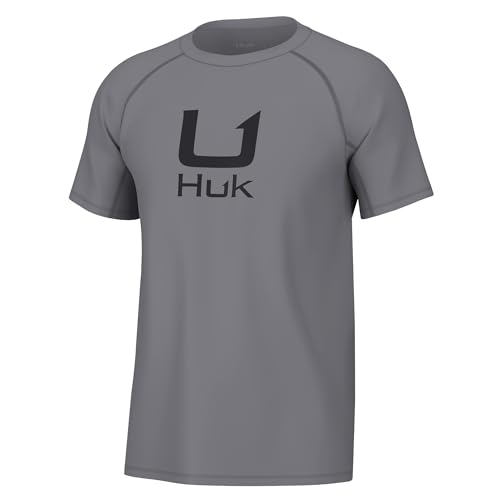 HUK Men's Icon X Crew, Short-Sleeve Performance Fishing Shirt