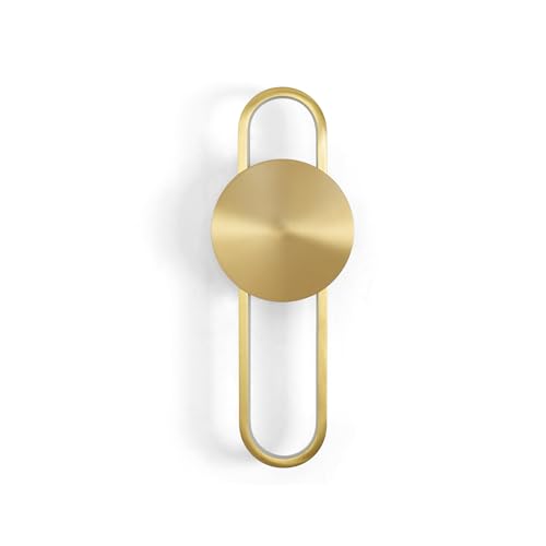 Image of Modern Dimmable Sconces Gold Wall Lights 2700K 10W Brass Wall Lamp Compatible with dimmer Control L 17in Wall Lights for Restaurant Living Room Bedside Vanity Wall Light (Brass)