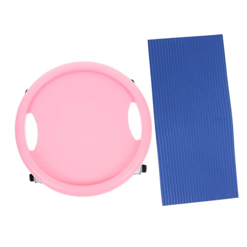 HAKIDZEL Multifunctional Abdominal Training Sliding Disc with Knee Cushion Smooth Grip Fitness Rolling Discs for Core Strength Compatible with Resistance Bands Suitable for All Random Color