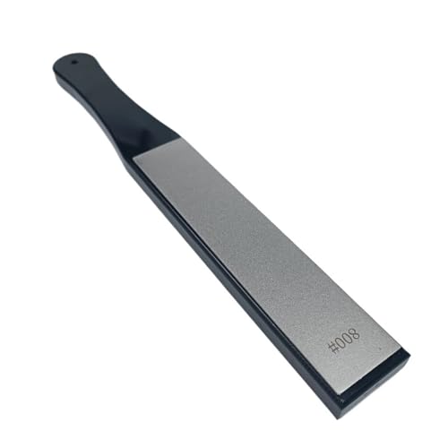 Afilador de cuchillos diamante mano con amoladora dos caras y mango acrílico, varilla afilar profesional, grano 150-1200#(150 800)