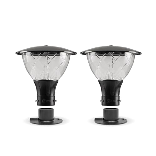 Image of INVENTAA Emiko Gate Light for Home Gate Waterproof | Rustproof Gate Lamps for Outdoor Compound, Garden, Patio Piller Lights Gate Lights for Outdoor Waterproof (2 Pack) (2)