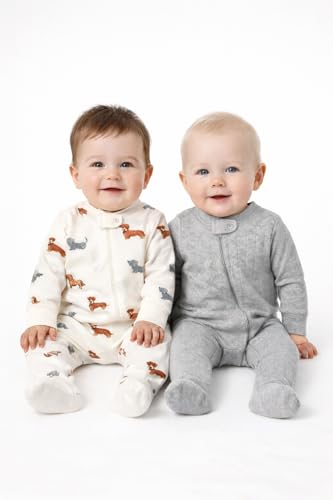 Image of TuddyBuddy 100% Cotton Multi Color Zipper Romper Sleepsuit /Romper /Jumpsuit for Baby Boy & Baby Girl