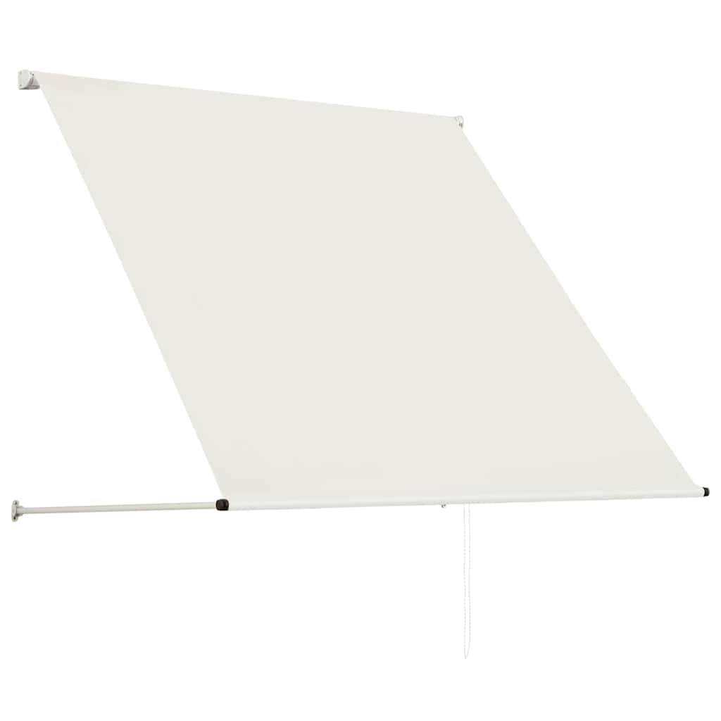 vidaXL Toldo de Funcionamiento con Manivela Manual Retráctil de Patio Lona Parasol de Porche Jardín Sombra Exterior Terraza 100x150 cm Color Crema