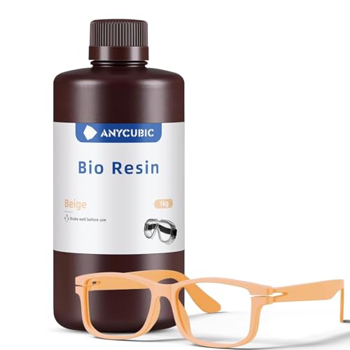 Image of 3IDEA ANYCUBIC Bio Resin, Odorless Standard Photopolymer Resin,Fast UV-Curing ABS Like Resin for 8K /10K /14K LCD 3D Printing (Beige, 1kg)