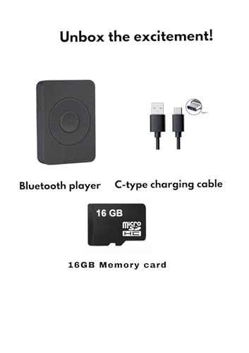 Image of Xzor 16GB Bluetooth Player, in-Built Speaker, Supports Wireless Earbuds & Speakers MP3 Player Expanded Up to 128GB (Black)