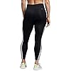 adidas Women's 7/8 3S 3 Stripes Training Tights Black (Black/White, Small)