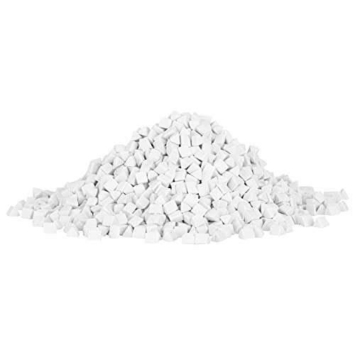 GLOGLOW Kleine Keramikmedien, Keramikfüllmedien Gesteinstrommelnde Keramikdreieckpellets für Vibrationspolierschleifmaschine 0,2 ZollPoliergranulate