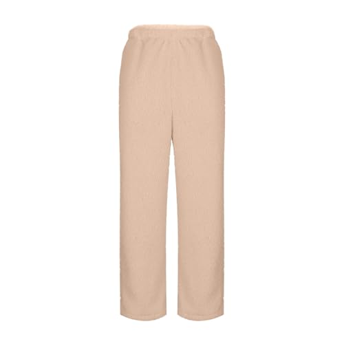 Boys Girls Fuzzy Fleece Pajama Pants Elastic Waist Wide Leg Baggy Sweatpants Kids Winter Warm Sleep Pants 4-15 Years4