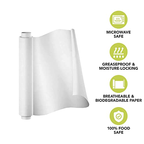 Image of TDS Plus WRAP Plain Bulper for Wrapping (1KG) - Water & Grease Resistant Biodegradable Parchment Roll, Non-Stick, Re-heatable, Oven-Safe, Foodsafe for Packing & Serving