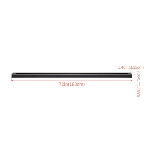 Image of mirrea Black H Type 6-feet Track for Ceiling Track Lighting Pack of 4