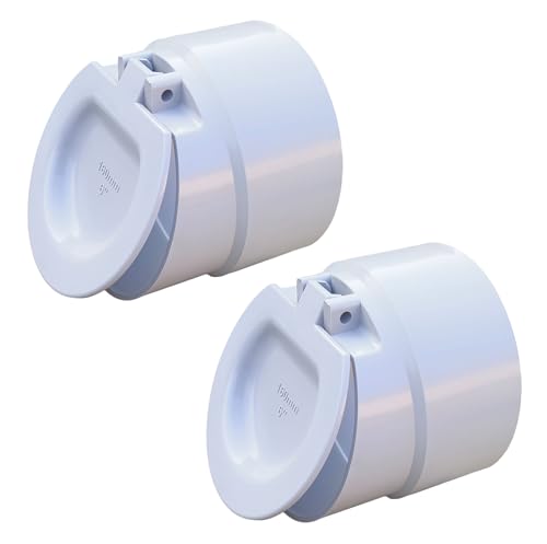 Image of ESEKSAFAR PVC Backflow Valve, Anti Rats Cockroaches, Snakes Backflow Strainer [Drain Cap /PVC Drain Cover /Hose Non Return Water Valve (Please measure pipe size) (2, 160mm)