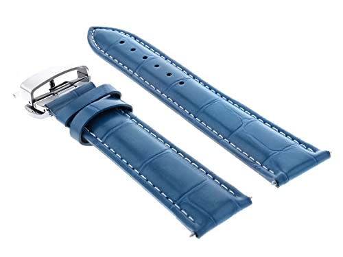 Ewatchparts 18-19-20,20-21-22-23-24MM LEATHER BAND STRAP DEPLOYMENT CLASP COMPATIBLE WITH BREITLING 3B2