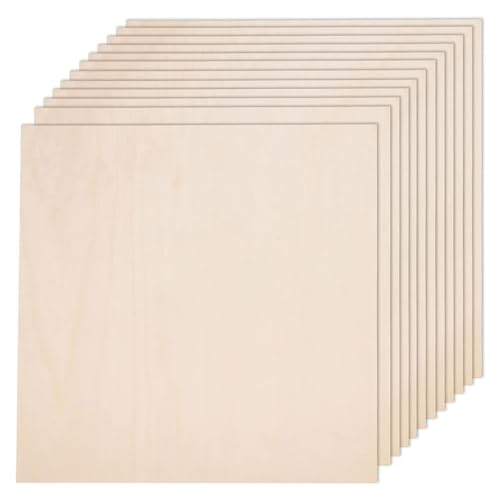 Akfldms Tablero de Tilo, Hoja de Tilo Contrachapado, Tablero de Madera Artesanal Liso para Corte por, Modelo de Construcción de Bricolaje 30x30x0,3 cm