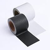 THAMIAO 2Inch Wide Self-Adhesive Matte Book Binding Tape - 33 FT Black Cloth Tape | for Repairing/Reinforcing/Protecting Old & Antique Books, Cable Management & Packaging (Black White)