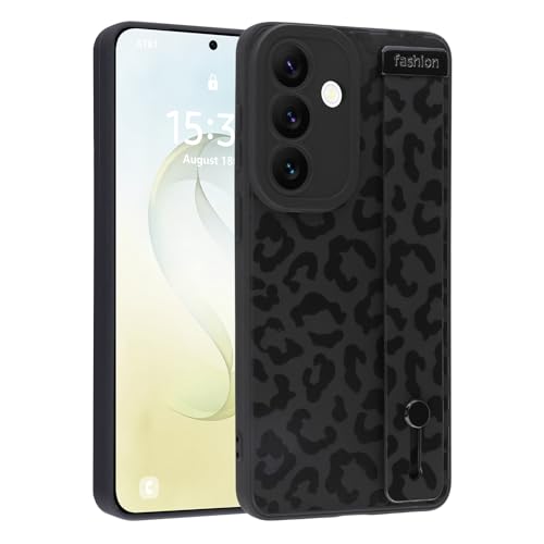 Image of Compatible with Samsung Galaxy S26 Case with Strap Wrist Black