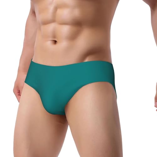 Teal Men's Underwear Briefs No Fly Covered Waistband Underpants2