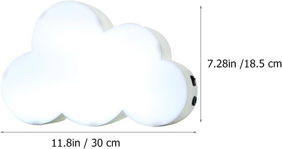 Led Cloud Shape Erasable Message Lamp Night Light with 3 Pens Reusable Writing Board for Home Decoration Parties Weddings 11.81X7.28X1.96In