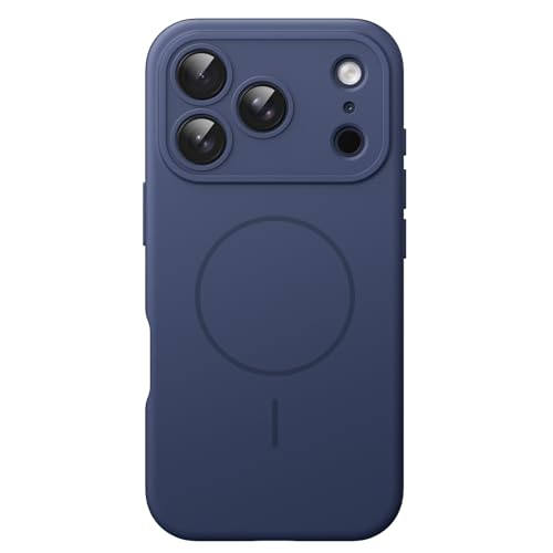 Image of JETech Magnetic Silicone Case for iPhone 17 Pro Max, Dark Blue